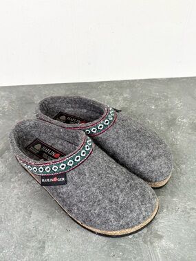 Haflinger Grizzly wool clogs felted upper and a cork-latex footbed slip 12